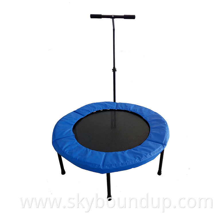 Folding Fitness Trampoline, Portable Mini Exercise Rebounder with 43''-51